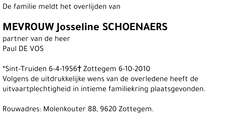 Josseline Schoenaers