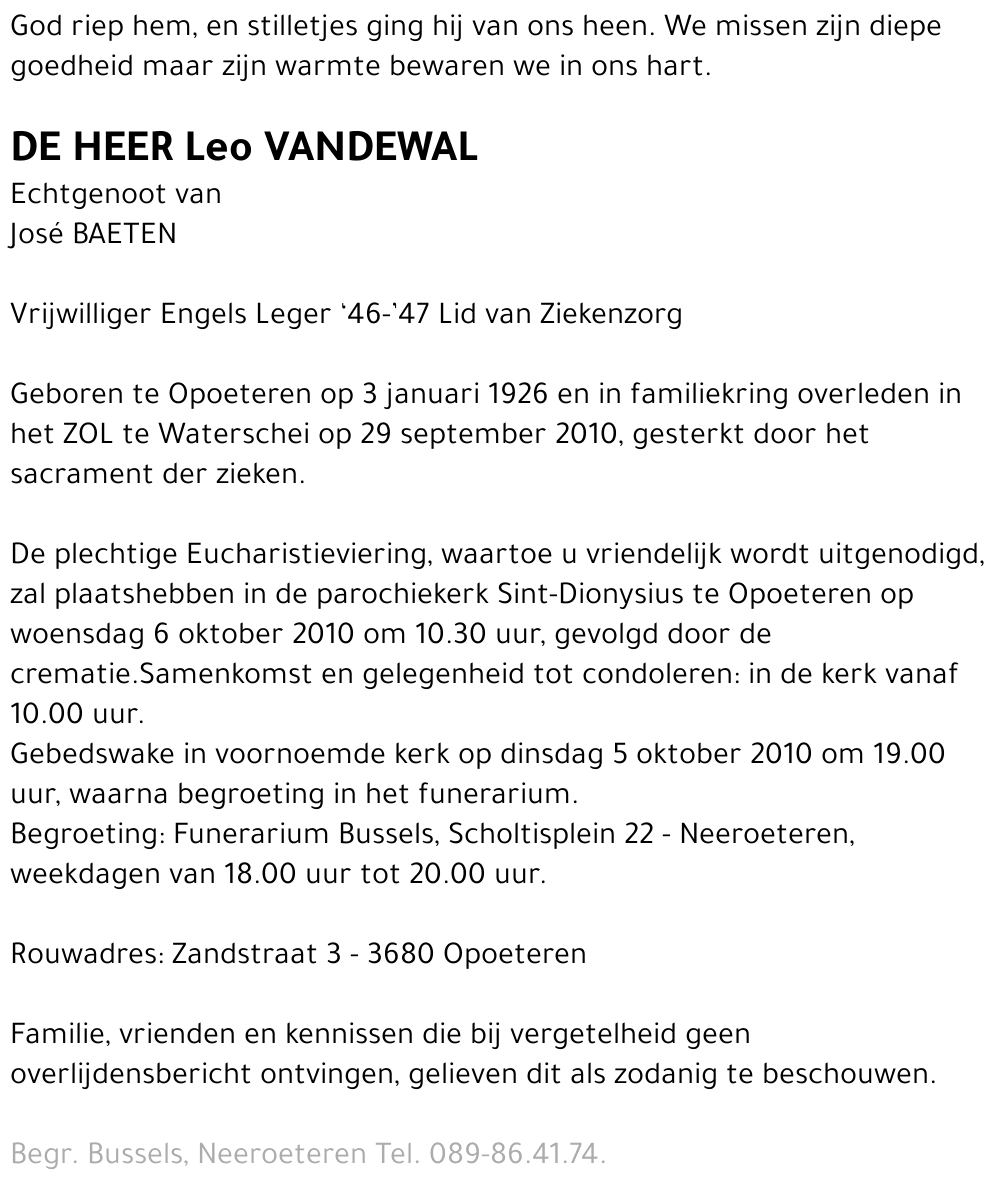 Leo Vandewal