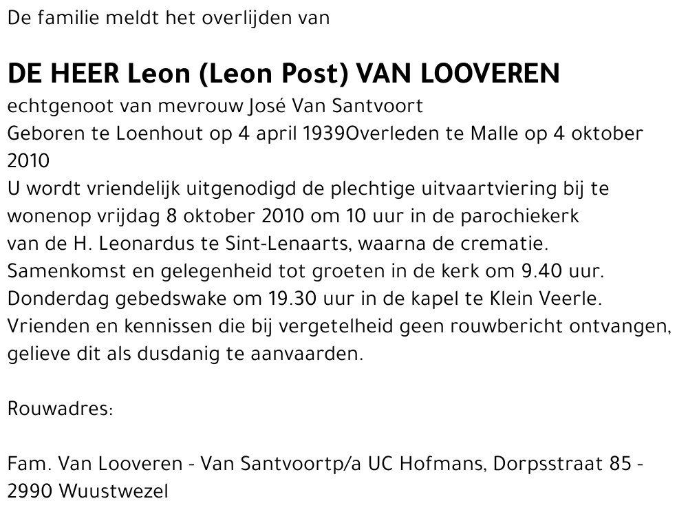 Leon Van Looveren