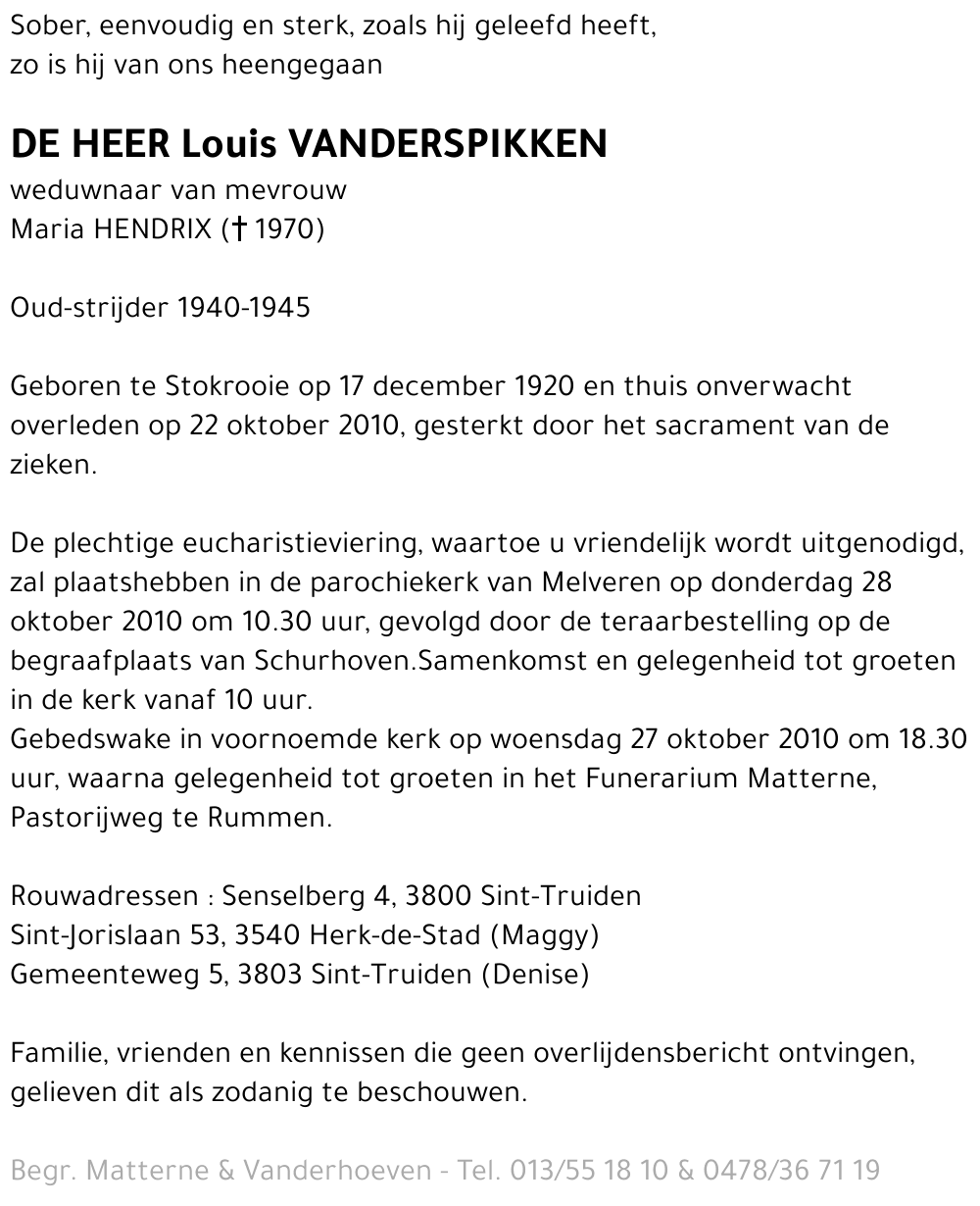 Louis Vanderspikken