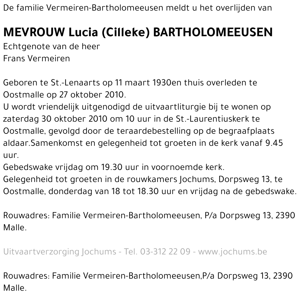 Lucia Bartholomeeusen