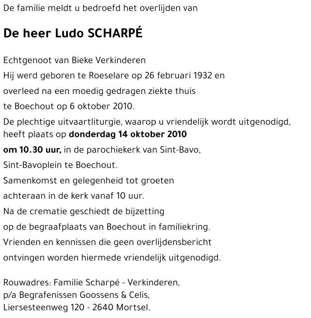 Ludo SCHARPE