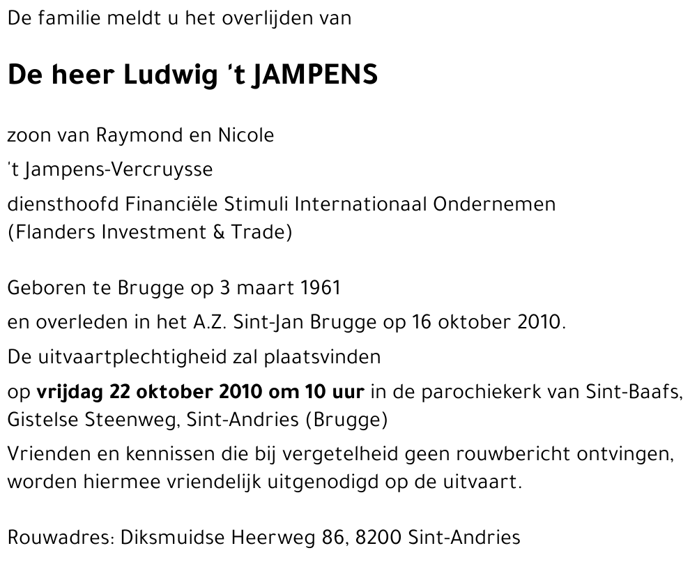 Ludwig 't JAMPENS
