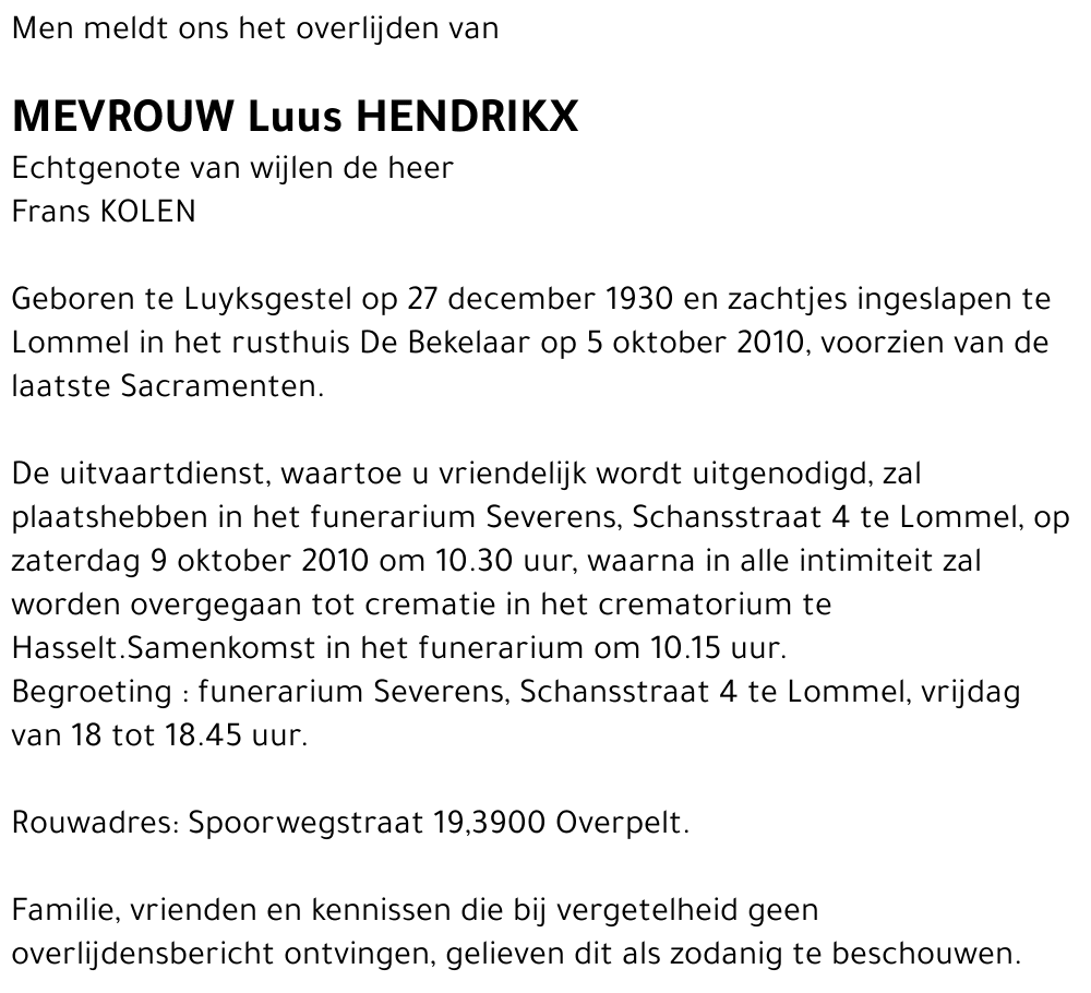 Luus Hendrikx