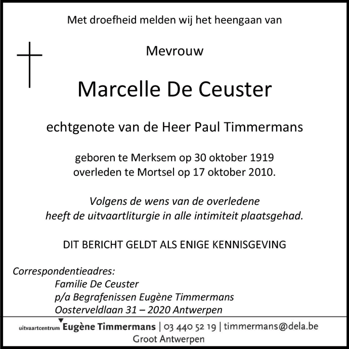 Marcelle De Ceuster