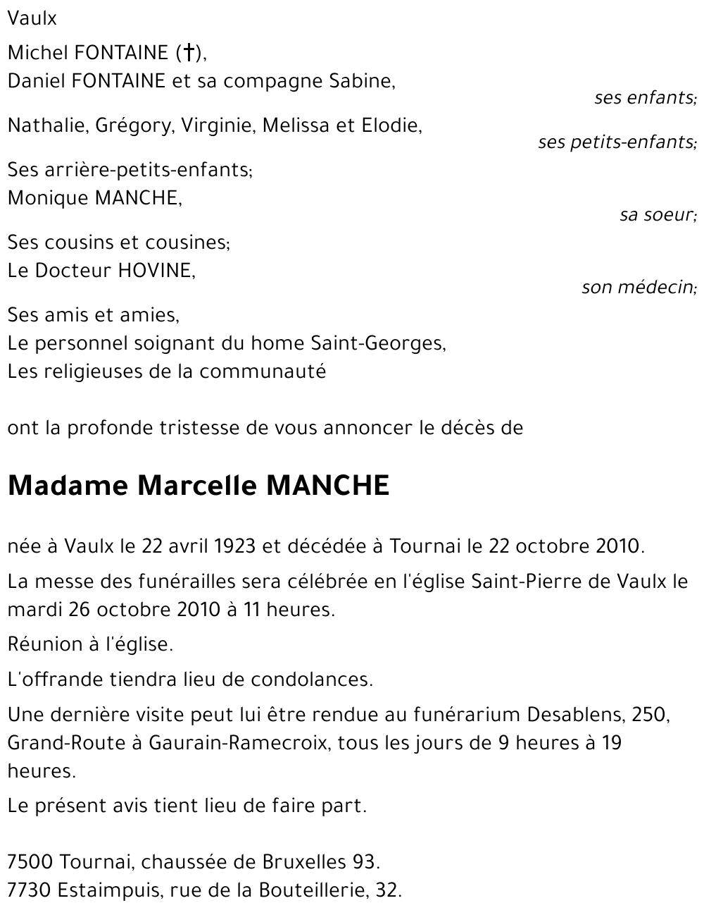 Marcelle MANCHE