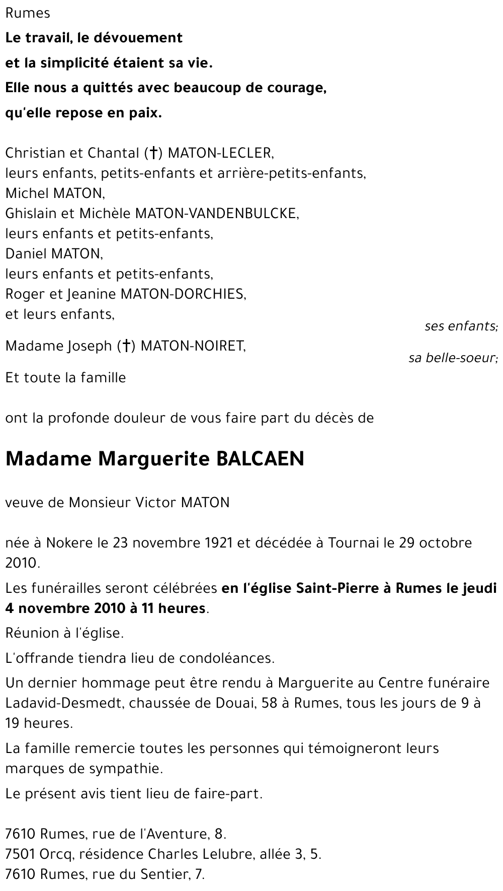 Marguerite BALCAEN