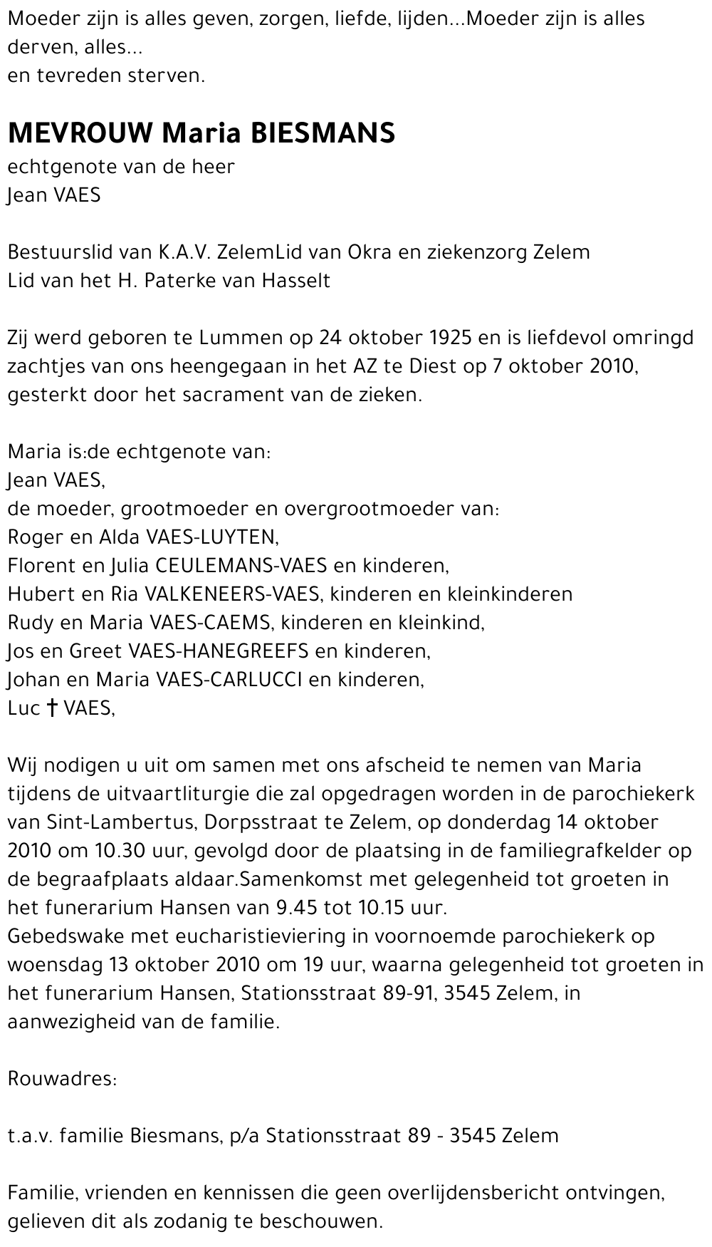Maria BIESMANS