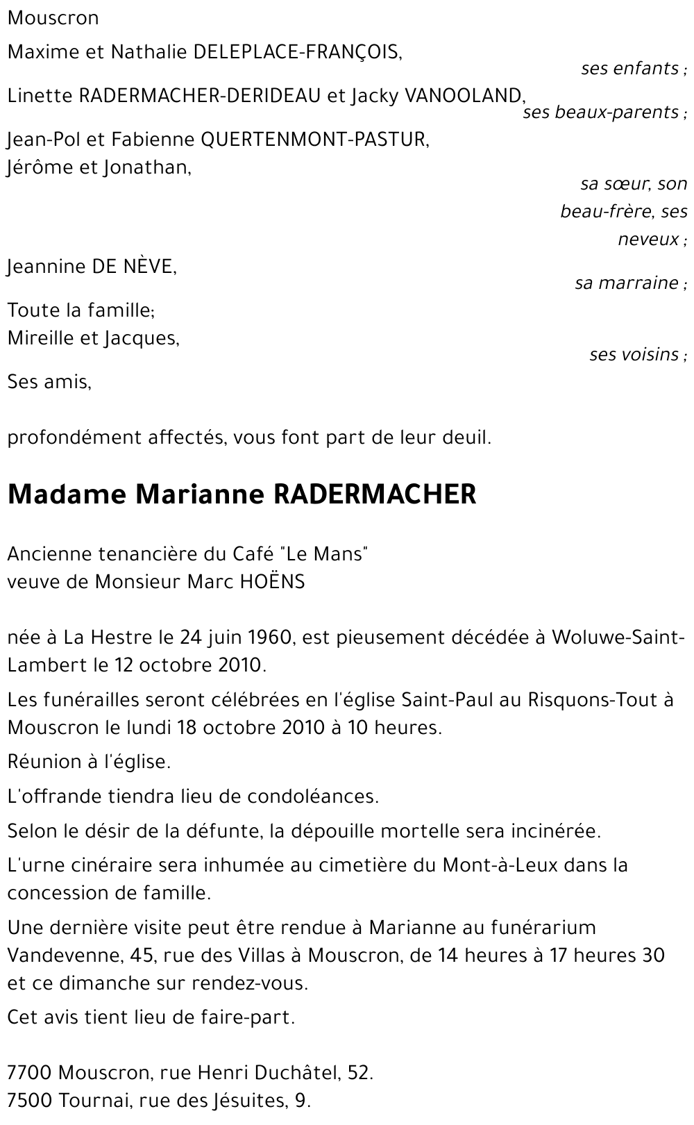 Marianne RADERMACHER