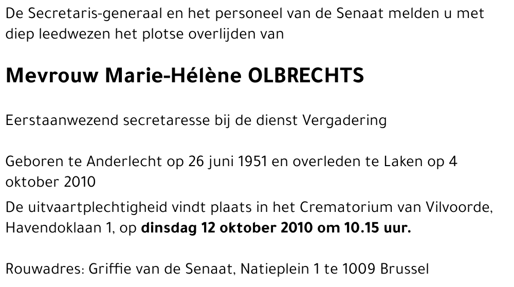 Marie-Hélène OLBRECHTS