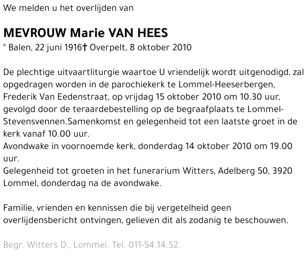 Marie Van Hees