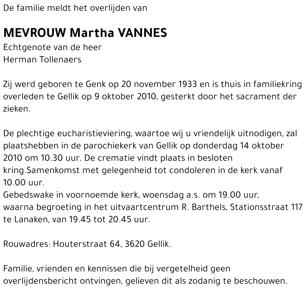 Martha Vannes