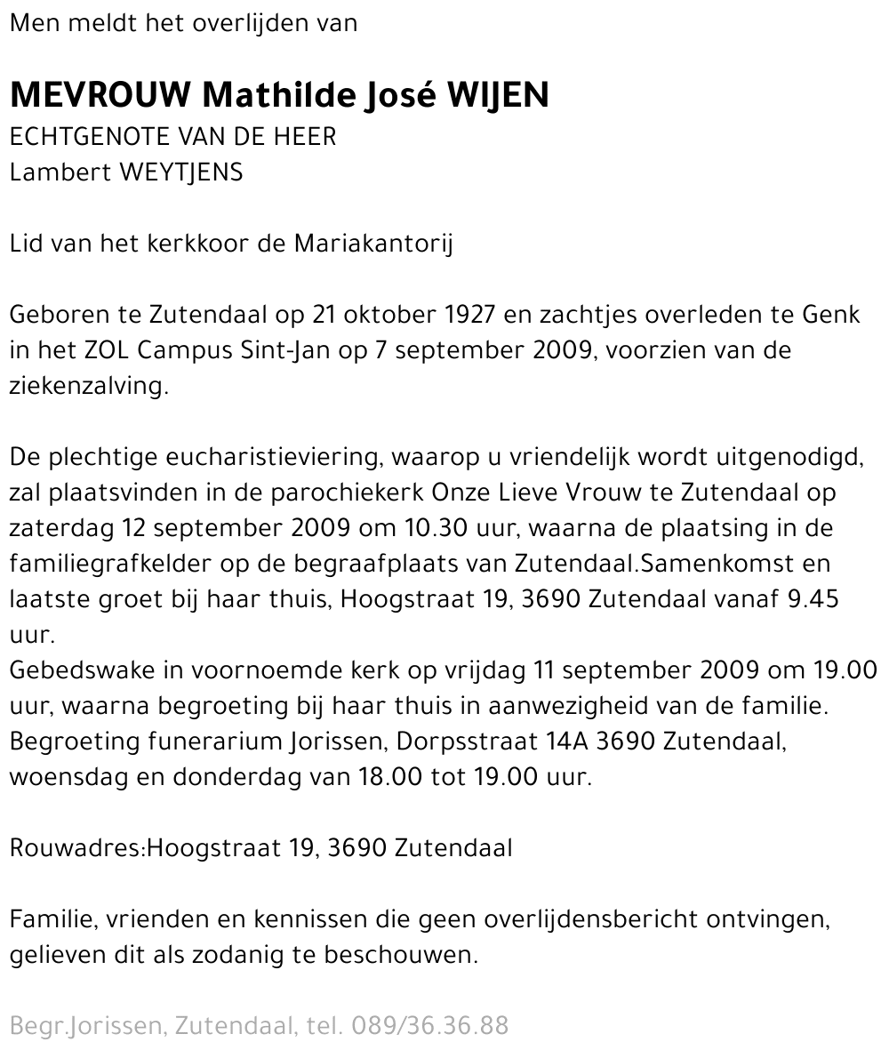 Mathilde José Wijen