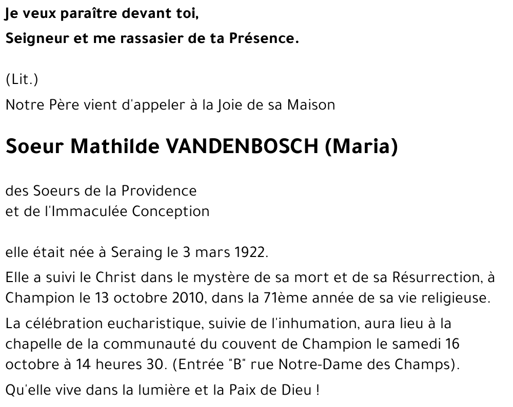 Mathilde VANDENBOSCH