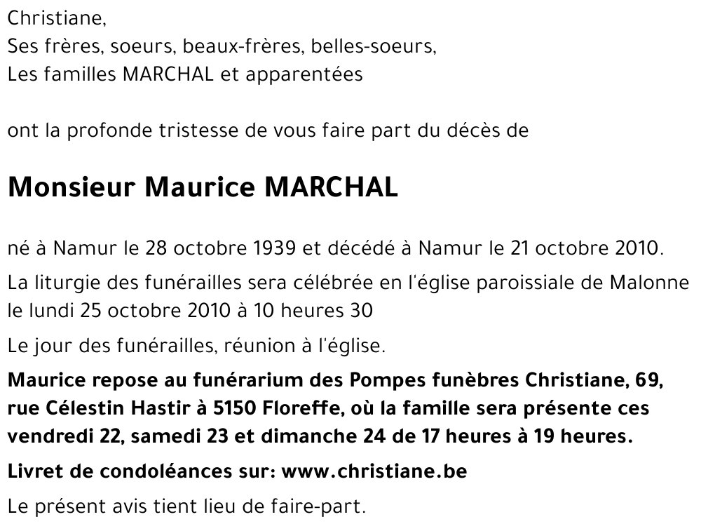 Maurice MARCHAL