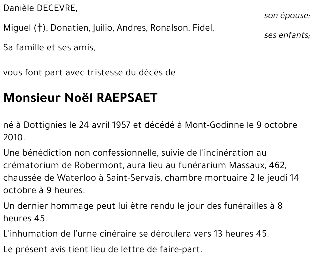 Noël RAEPSAET