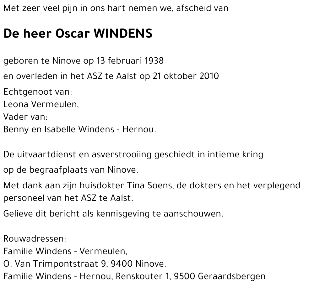 Oscar WINDENS