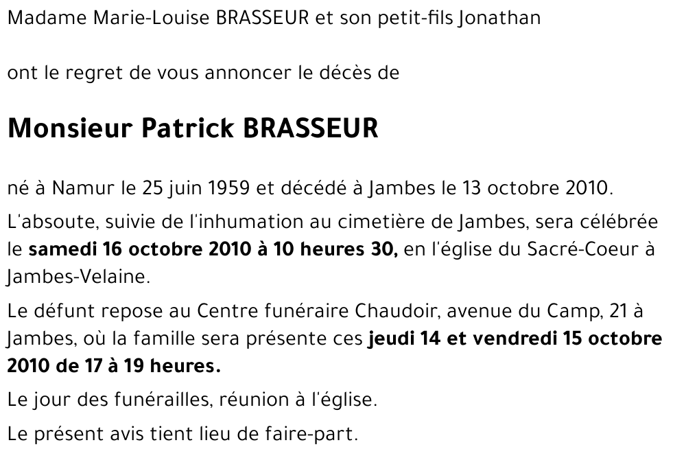 Patrick BRASSEUR