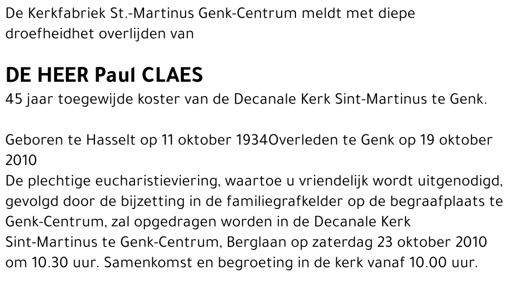 Paul CLAES