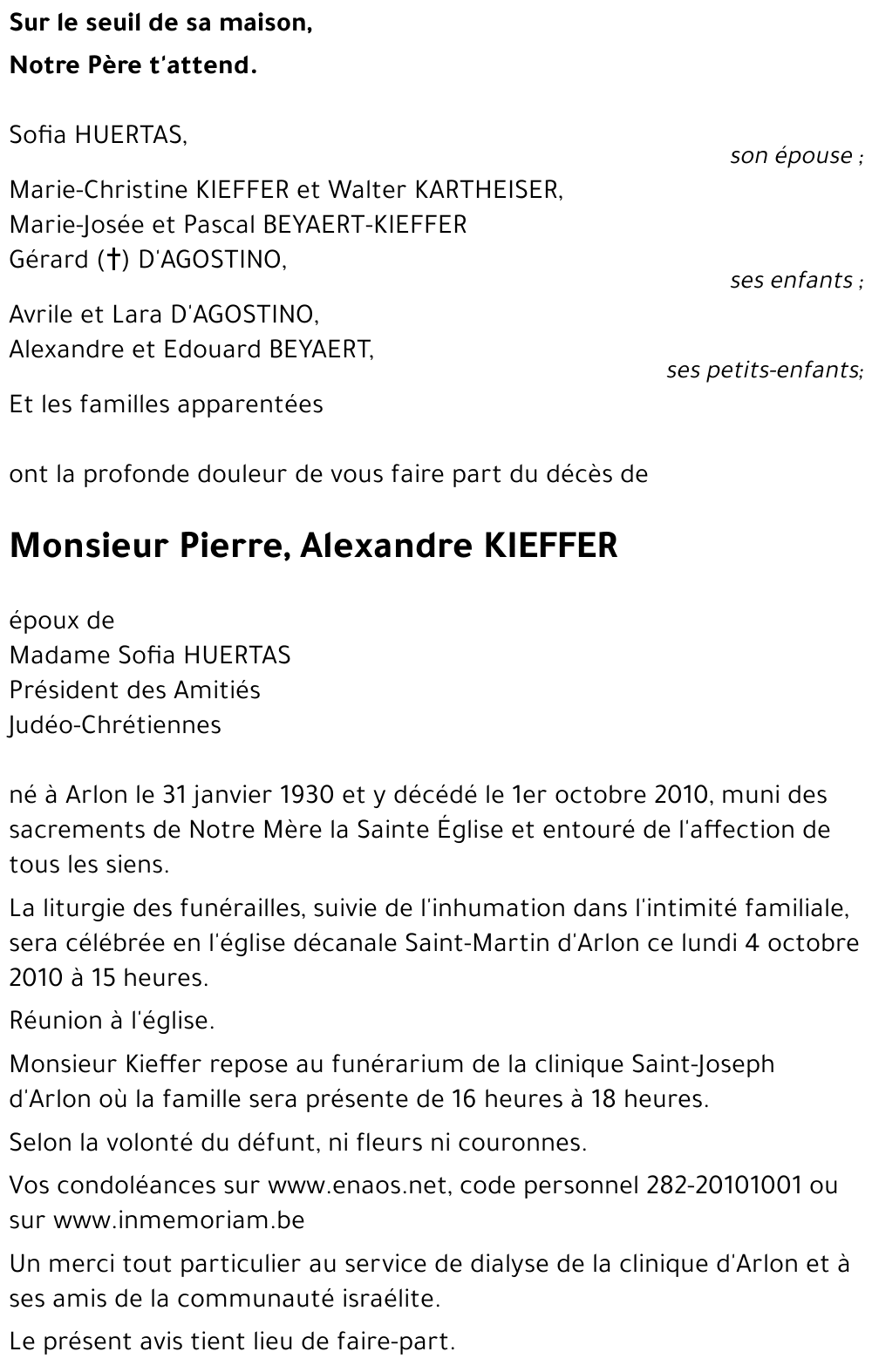 Pierre, Alexandre KIEFFER