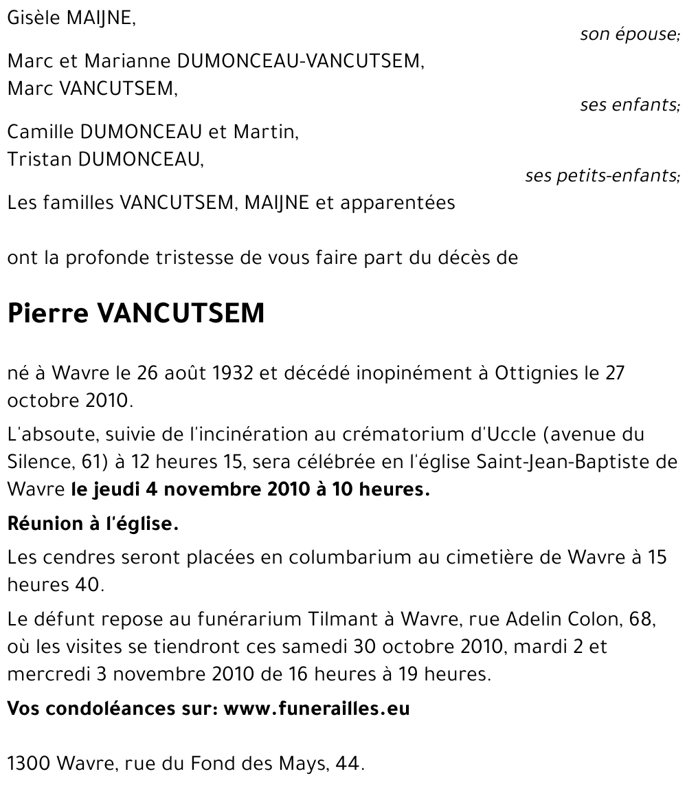 Pierre VANCUTSEM