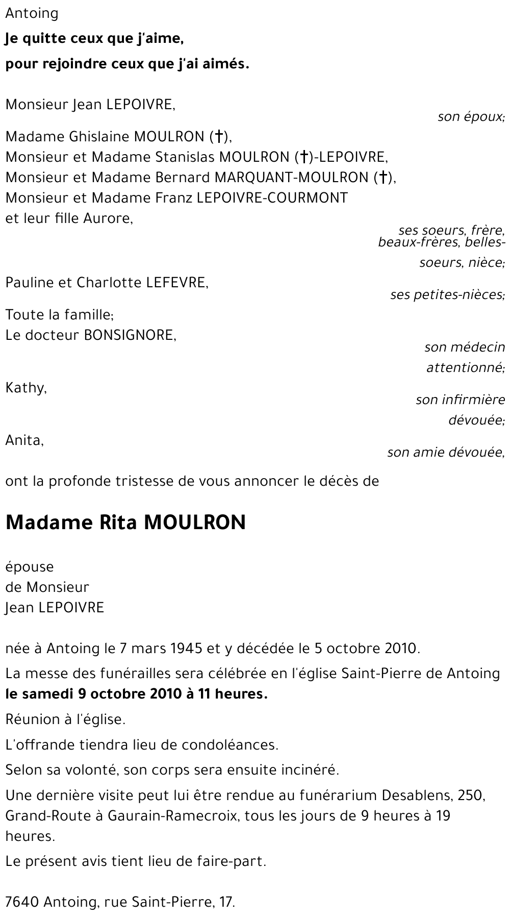 Rita MOULRON