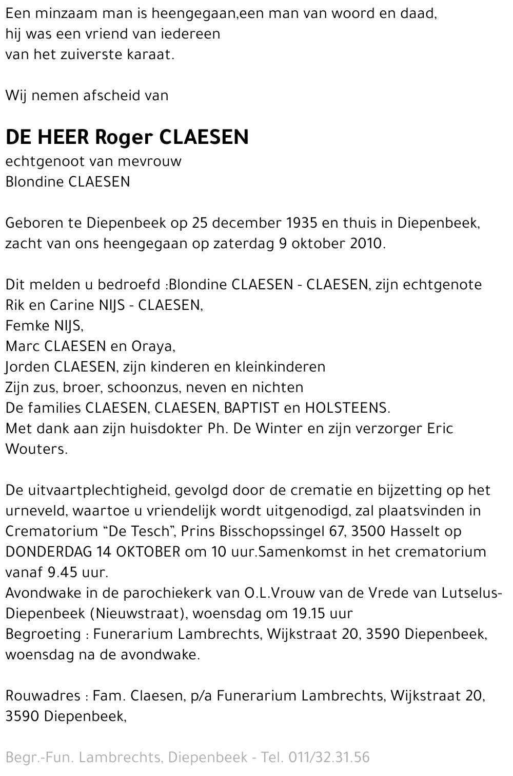 Roger CLAESEN