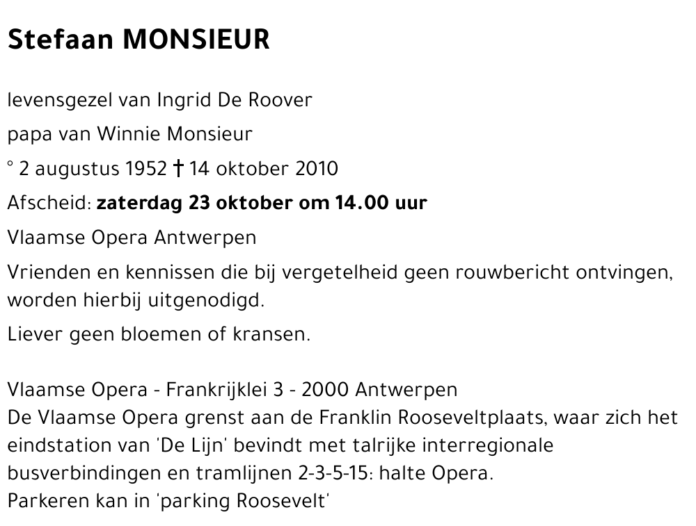 Stefaan MONSIEUR
