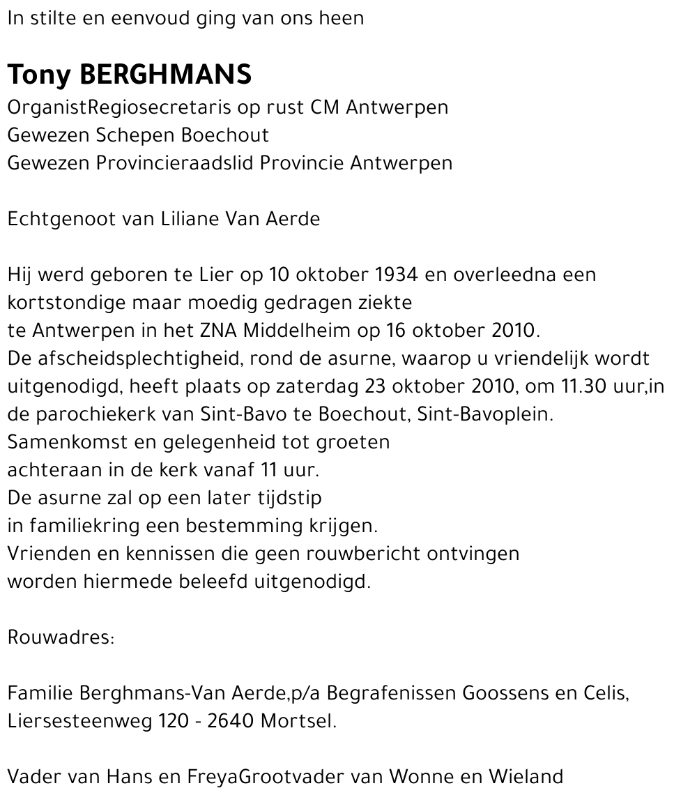 Tony Berghmans