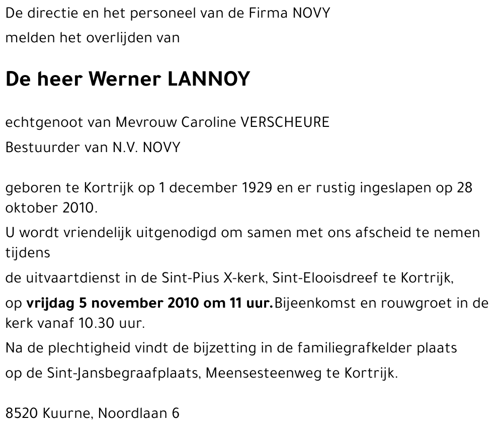 Werner LANNOY