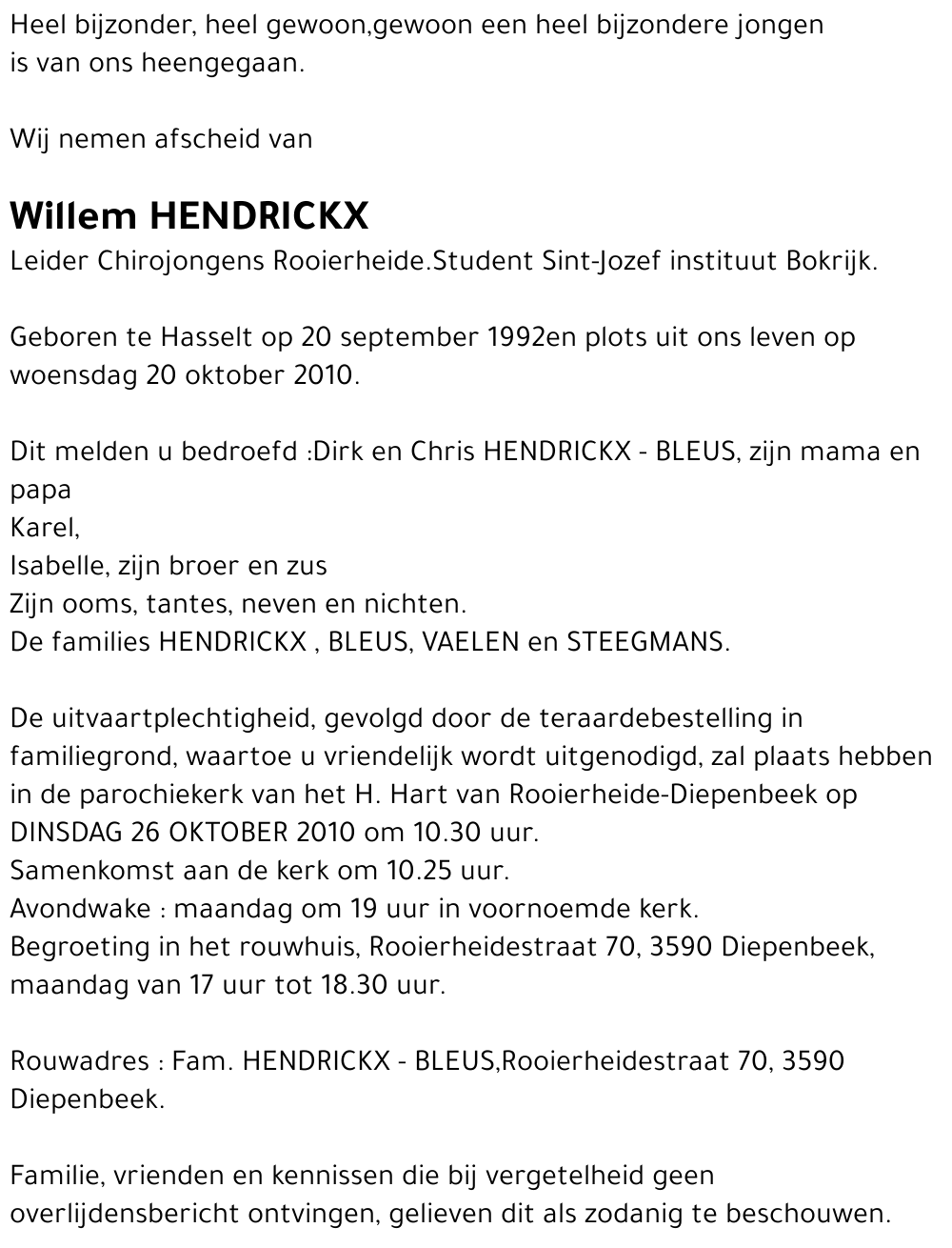 Willem HENDRICKX