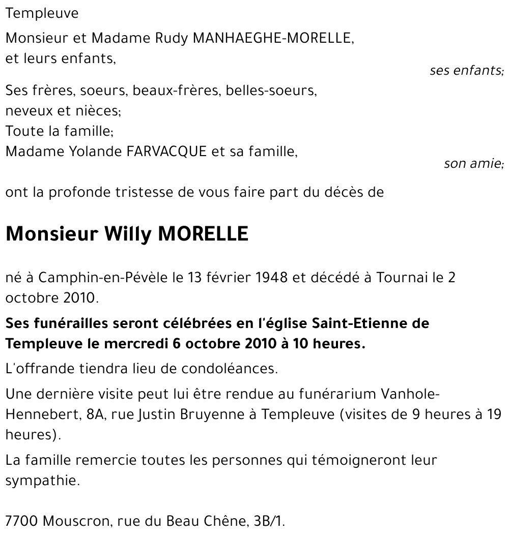 Willy MORELLE