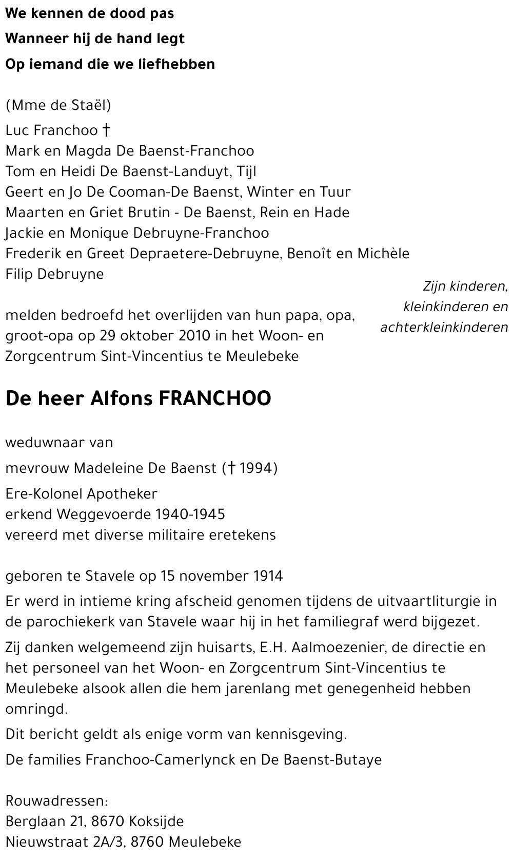 Alfons FRANCHOO