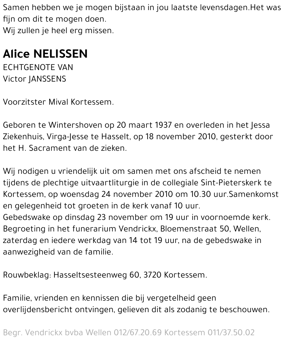 Alice Nelissen