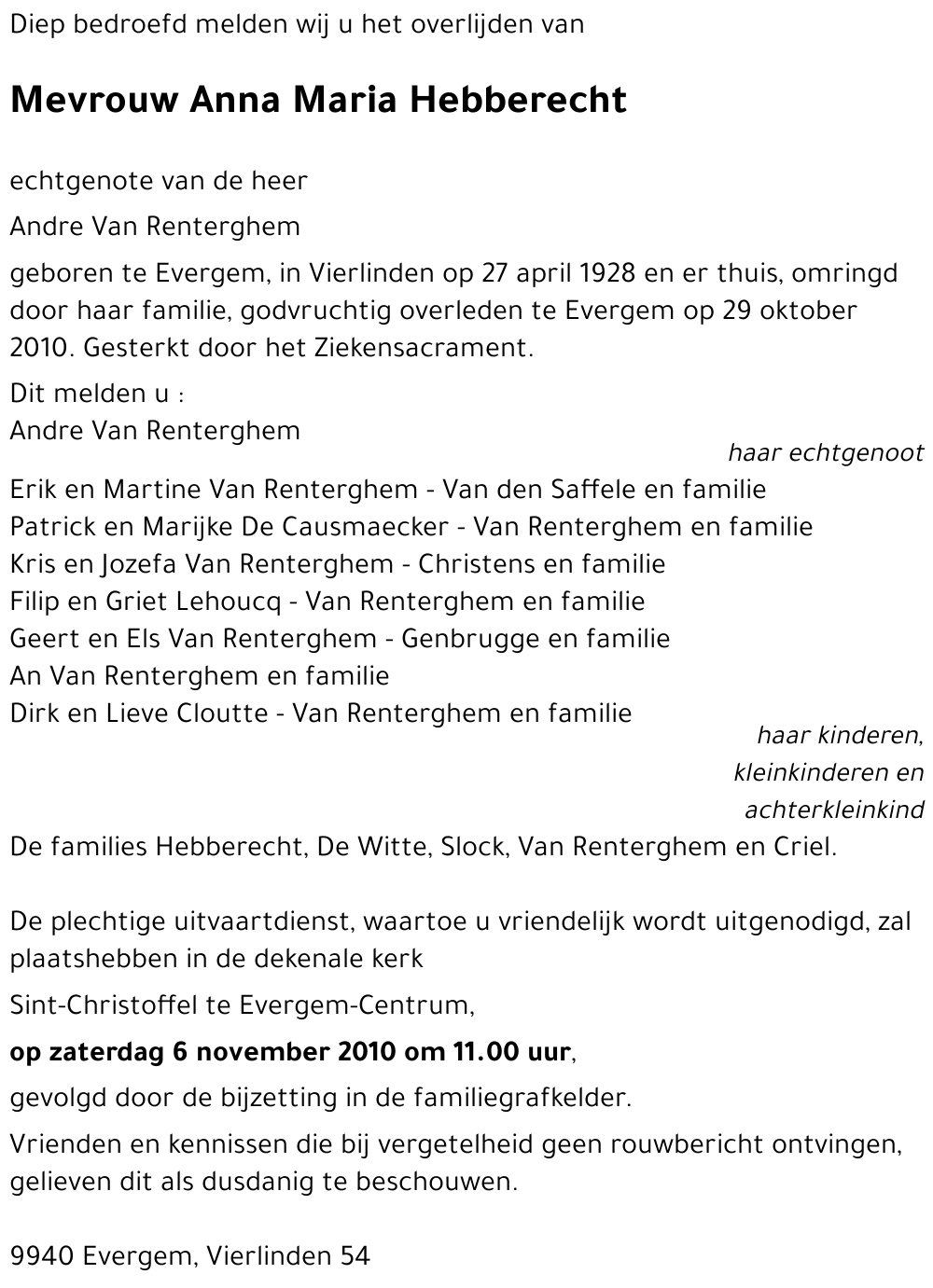 Anna Maria Hebberecht