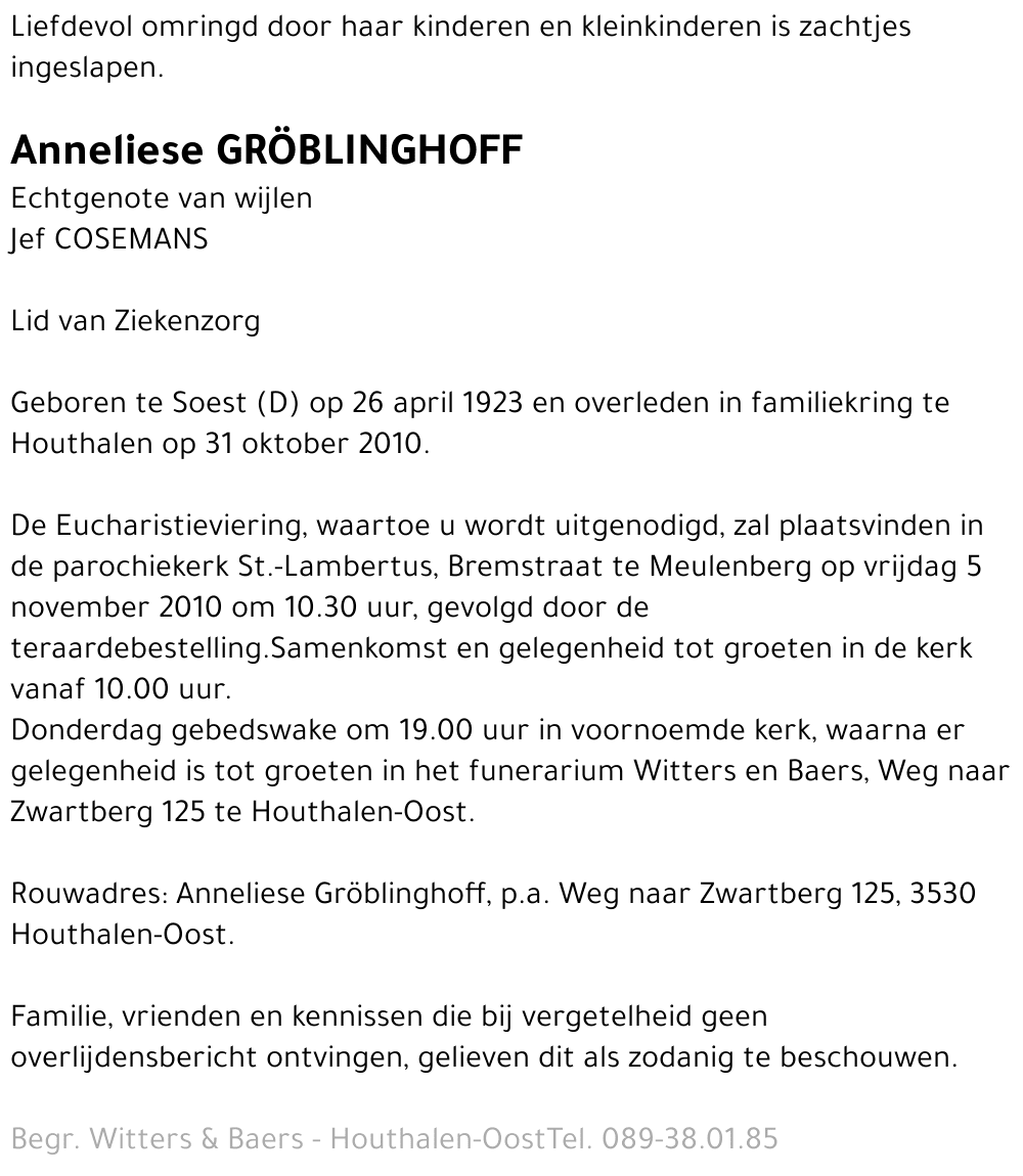 Anneliese Gröblinghoff