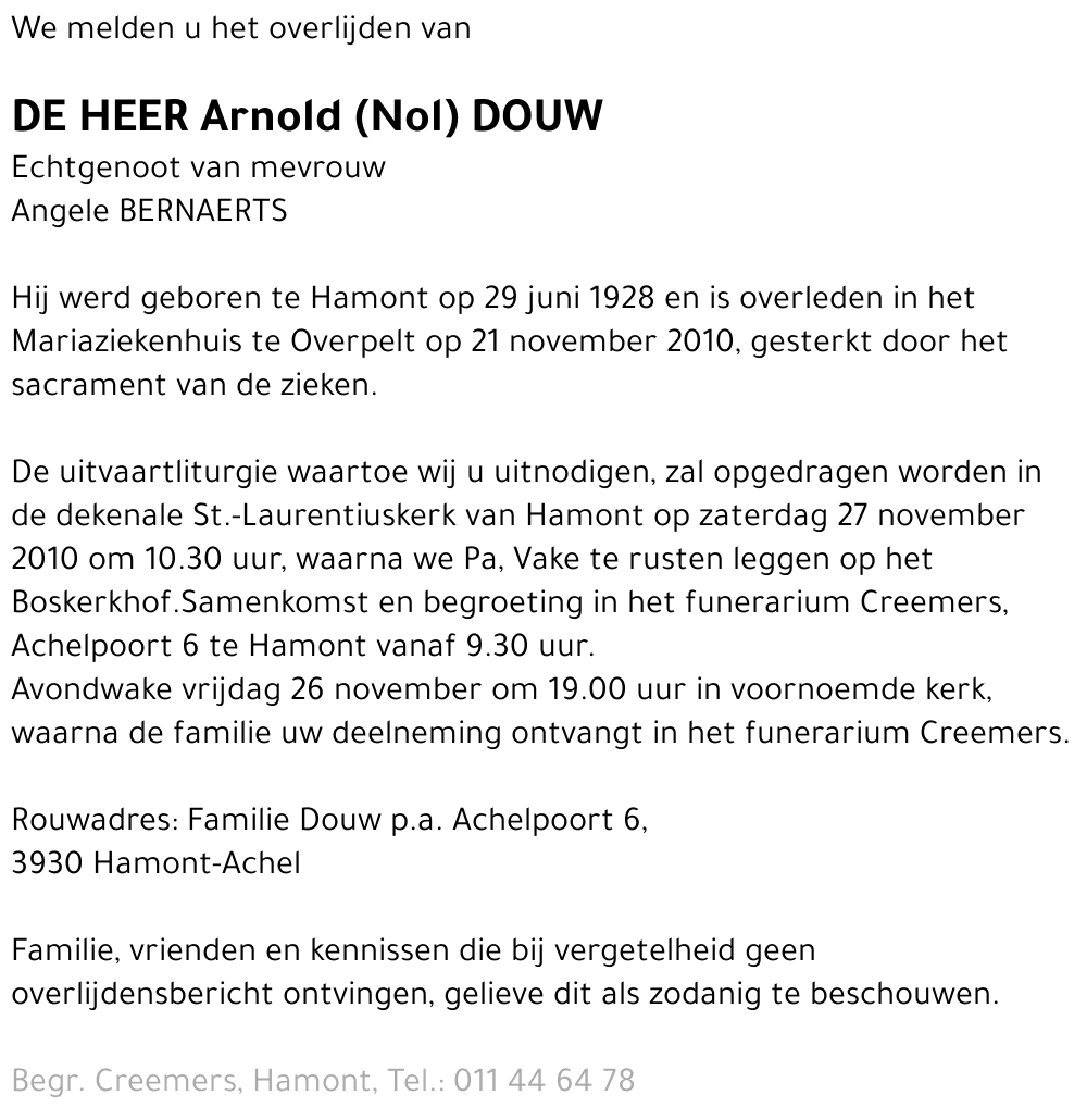 Arnold Douw