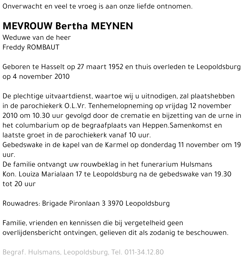 Bertha MEYNEN