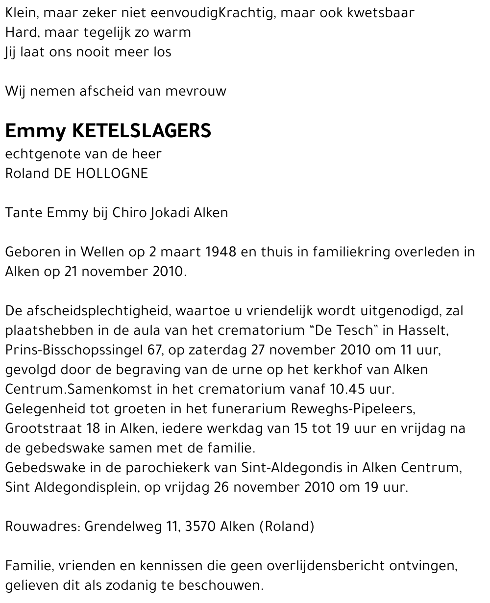 Emmy Ketelslagers