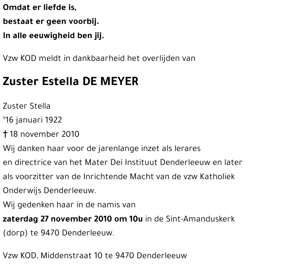 Estella DE MEYER