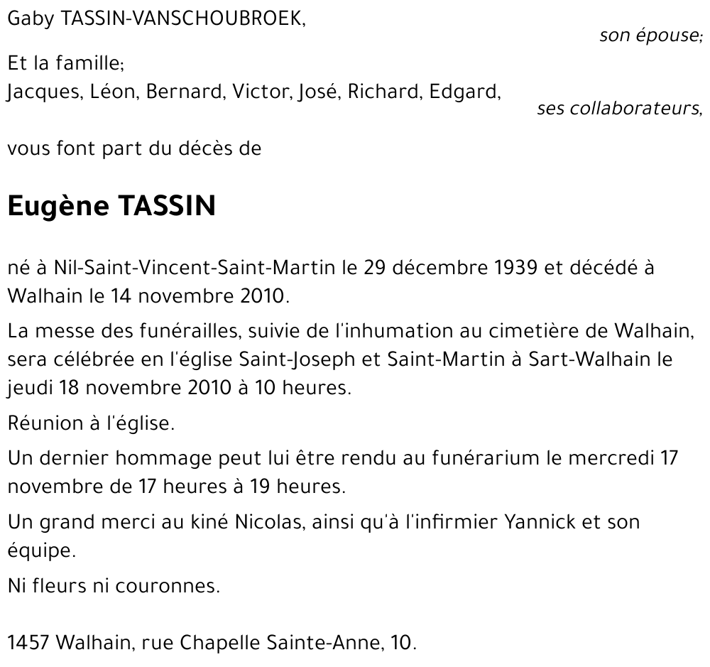 Eugène TASSIN