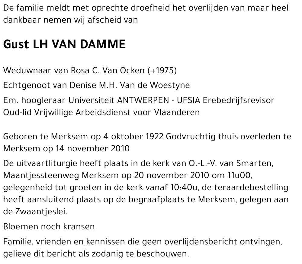 Gust L.H. Van Damme