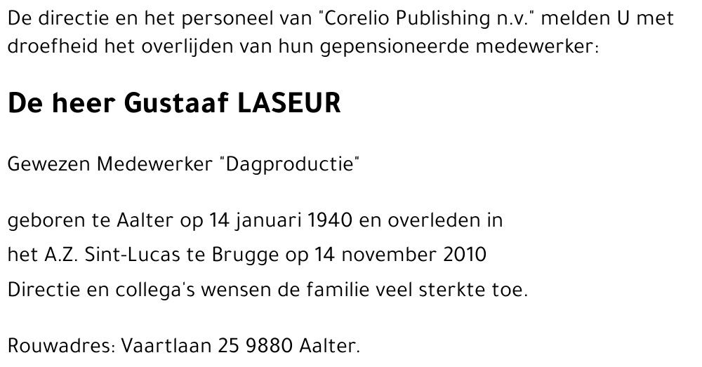 Gustaaf LASEUR