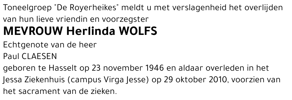 Herlinda Wolfs