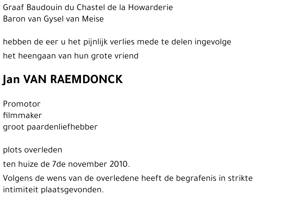 Jan VAN RAEMDONCK