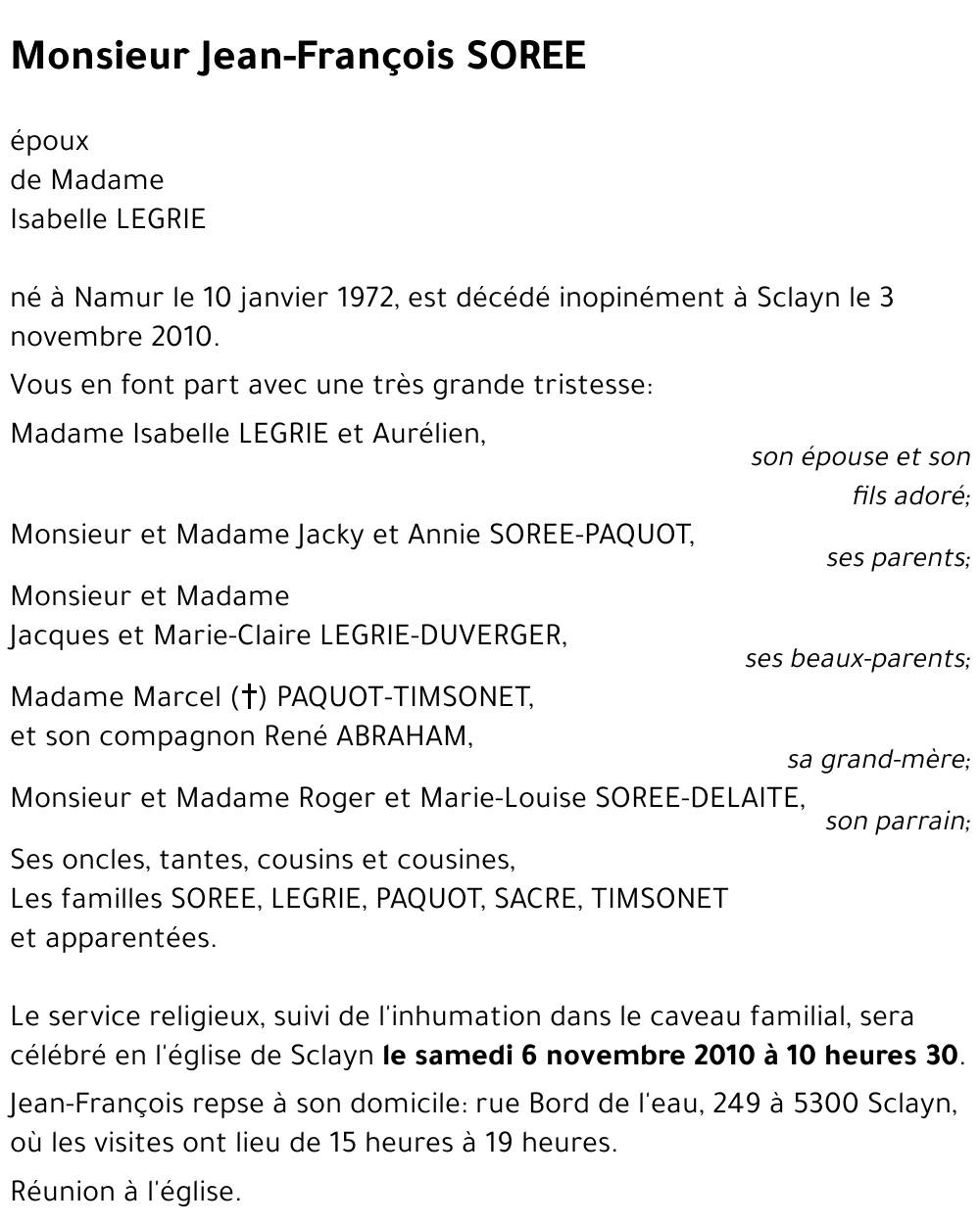 Jean-François SOREE