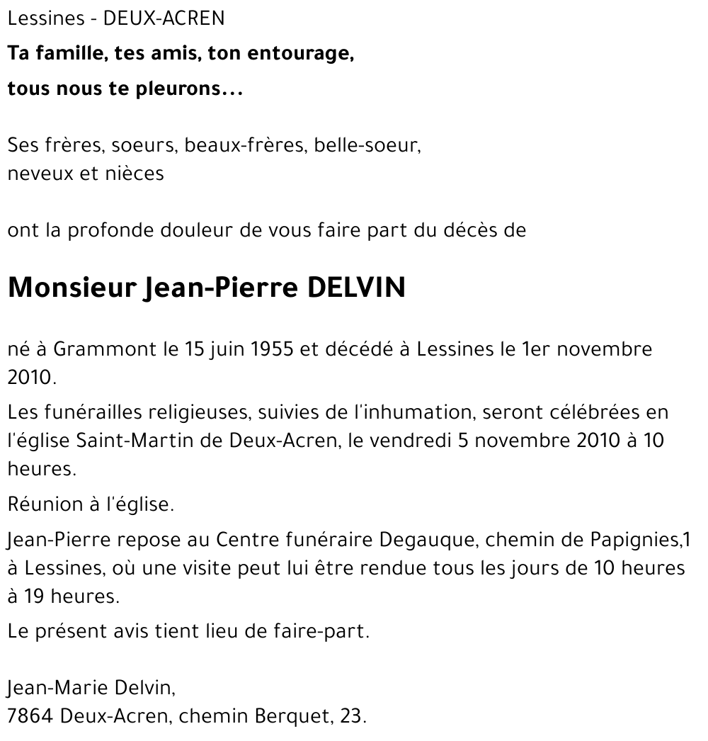 Jean-Pierre DELVIN