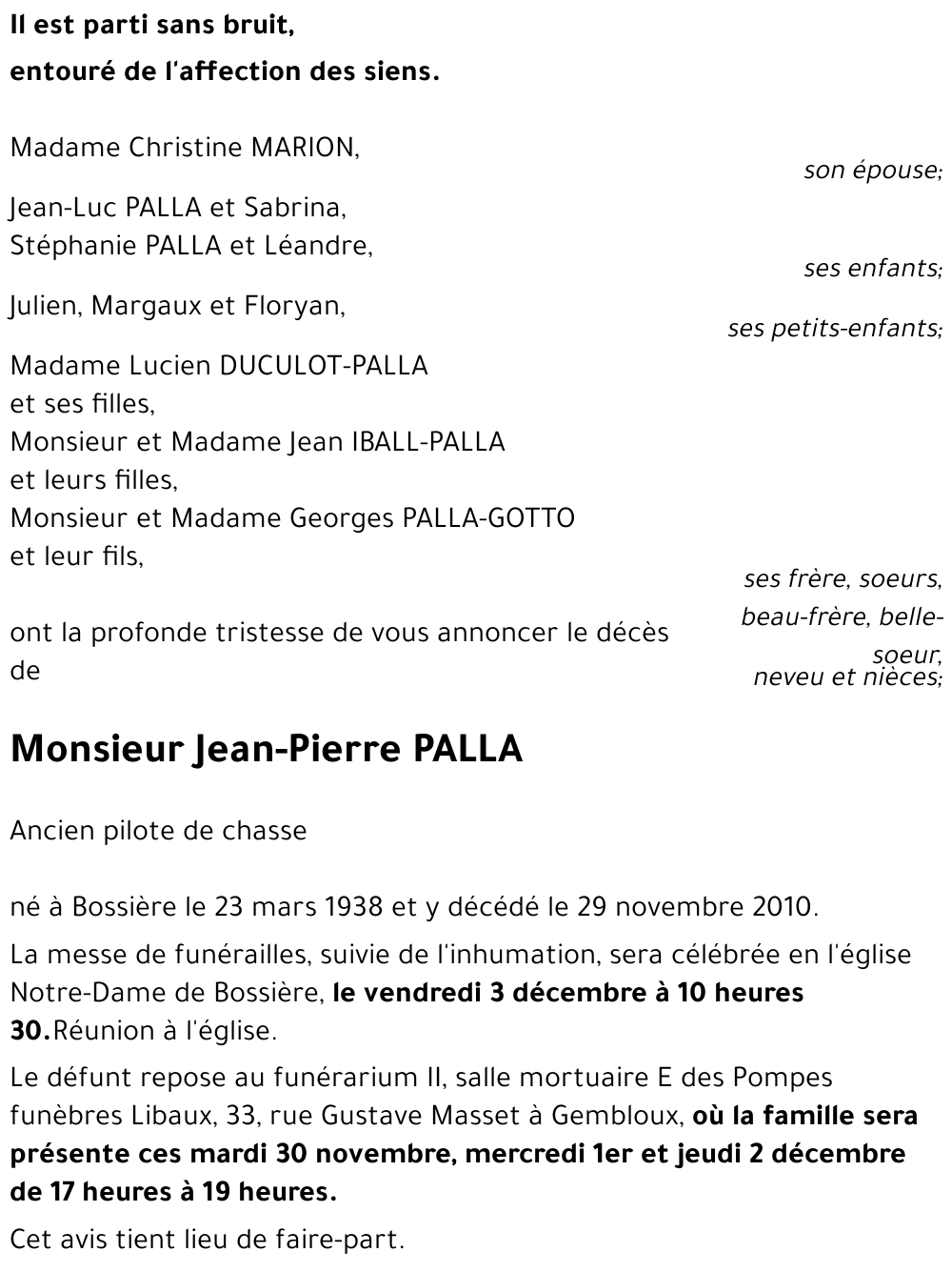Jean-Pierre PALLA