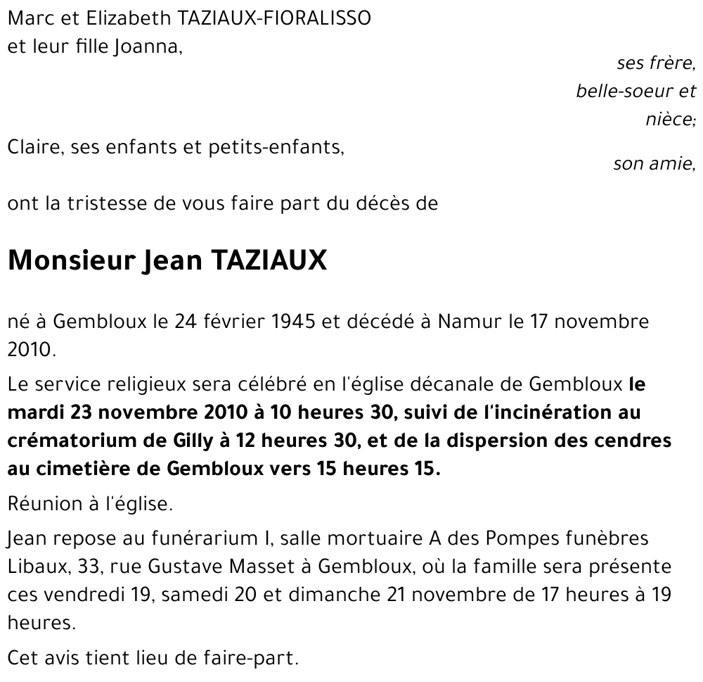 Jean TAZIAUX