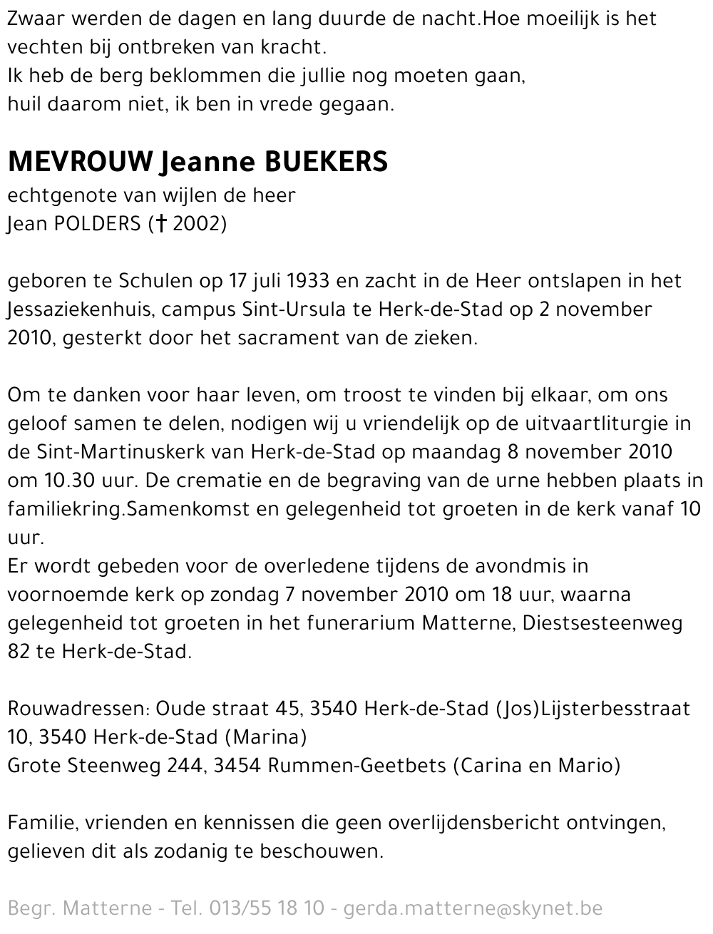 Jeanne Buekers